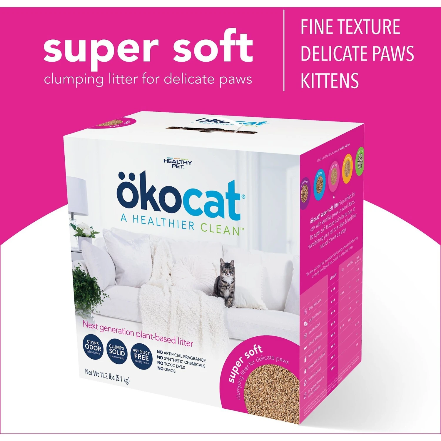 Okocat Super Soft Clumping Wood Unscented Cat Litter 4 Okocat Super Soft Clumping Wood Unscented Cat Litter - Image 2
