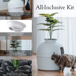 Bundle & Bliss Secret Litter Box Hidden Cat Litter Box Plant -Trixie || Catit || Nature's Miracle Shop 897430 PT4. AC SS1800 V1687885967