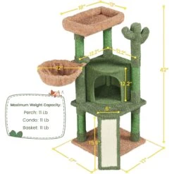 Yaheetech Cactus 42-in Plush Cat Tree 14 Yaheetech Cactus 42-in Plush Cat Tree -Trixie || Catit || Nature's Miracle Shop 899510 PT3. AC SS1800 V1687964319