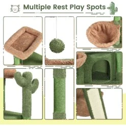 Yaheetech Cactus 42-in Plush Cat Tree 15 Yaheetech Cactus 42-in Plush Cat Tree -Trixie || Catit || Nature's Miracle Shop 899510 PT4. AC SS1800 V1687965160