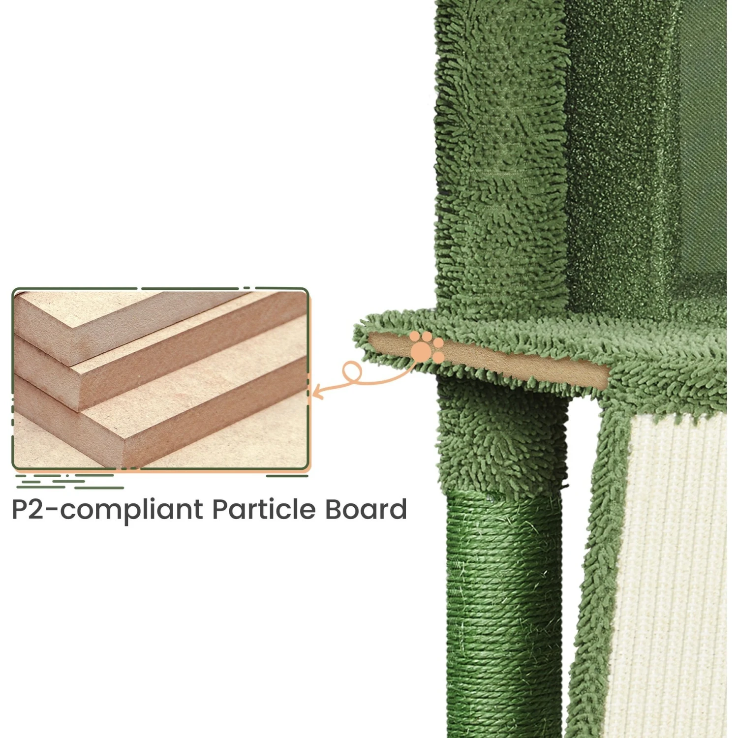 Yaheetech Cactus 42-in Plush Cat Tree 10 Yaheetech Cactus 42-in Plush Cat Tree - Image 8