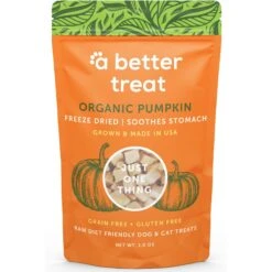 A Better Treat Pumpkin Organic Freeze-Dried Dog & Cat Treats, 1-oz Bag