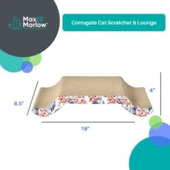 Max & Marlow Curled Side Corrugate Cat Scratcher -Trixie || Catit || Nature's Miracle Shop 906526 PT2. AC SS1800 V1689014985