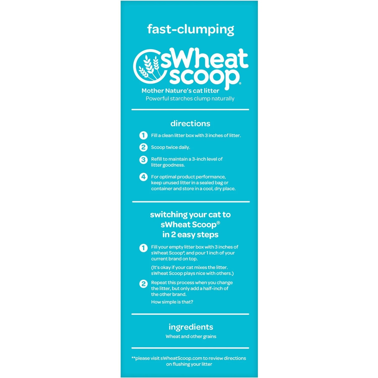 SWheat Scoop Fast-Clumping Unscented Natural Clumping Wheat Cat Litter 5 SWheat Scoop Fast-Clumping Unscented Natural Clumping Wheat Cat Litter - Image 3