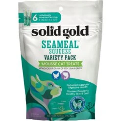 Solid Gold Seameal Variety Pack Squeeze Lickable Cat Treats, 6 Count