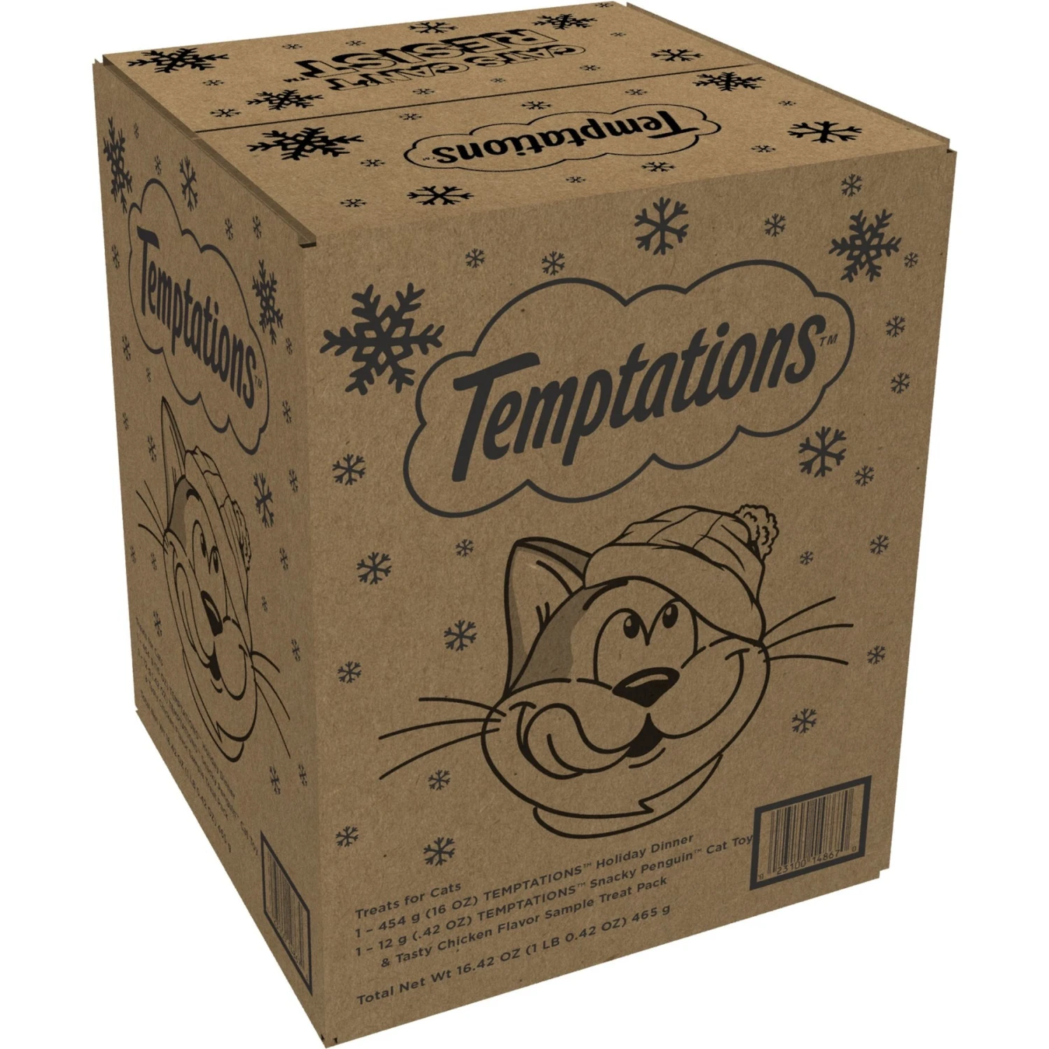 Temptations Crunchy Seasonal Holiday Bundle Snacky Penguin With Holiday Dinner Crunchy Cat Treats, 16-oz Tub 4 Temptations Crunchy Seasonal Holiday Bundle Snacky Penguin With Holiday Dinner Crunchy Cat Treats, 16-oz Tub - Image 2