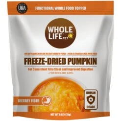 Whole Life Natural Solutions Pumpkin Powder Freeze-Dried Dog & Cat Treats, 6-oz Bag
