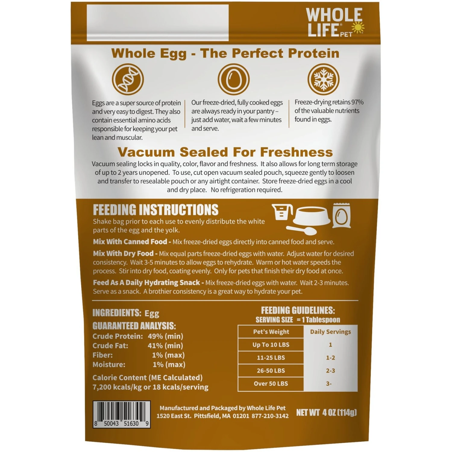 Whole Life Freeze-Dried Eggs Dog & Cat Treats, 4-oz Bag 8 Whole Life Freeze-Dried Eggs Dog & Cat Treats, 4-oz Bag - Image 6