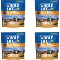 Whole Life Just One Chicken Value Pack Freeze-Dried Dog & Cat Treats, 21-oz Bag, Case Of 4