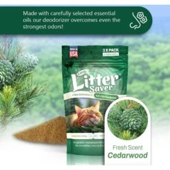 Little Litter Savers Natural Fresh Scent Cedarwood Cat Litter Deodorizer, 1-oz Bag, 3 Count -Trixie || Catit || Nature's Miracle Shop 931262 PT2. AC SS1800 V1691171737