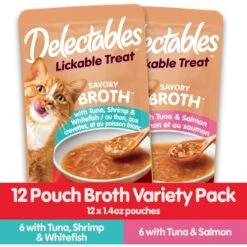 Hartz Delectables Savory Broth Variety Pack Lickable Cat Treats, 1.4-oz Pouch, Case Of 12 -Trixie || Catit || Nature's Miracle Shop 935870 PT2. AC SS1800 V1692280867