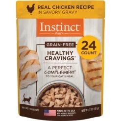 Instinct Healthy Cravings Grain-Free Cuts & Gravy Real Chicken Recipe Wet Cat Food Topper