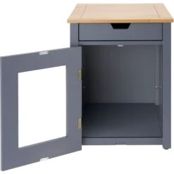 TRINITY 20-in Enclosure End Table With Drawer Cat Litter Box, Dark Grey, Small -Trixie || Catit || Nature's Miracle Shop 943606 PT7. AC SS1800 V1692301510