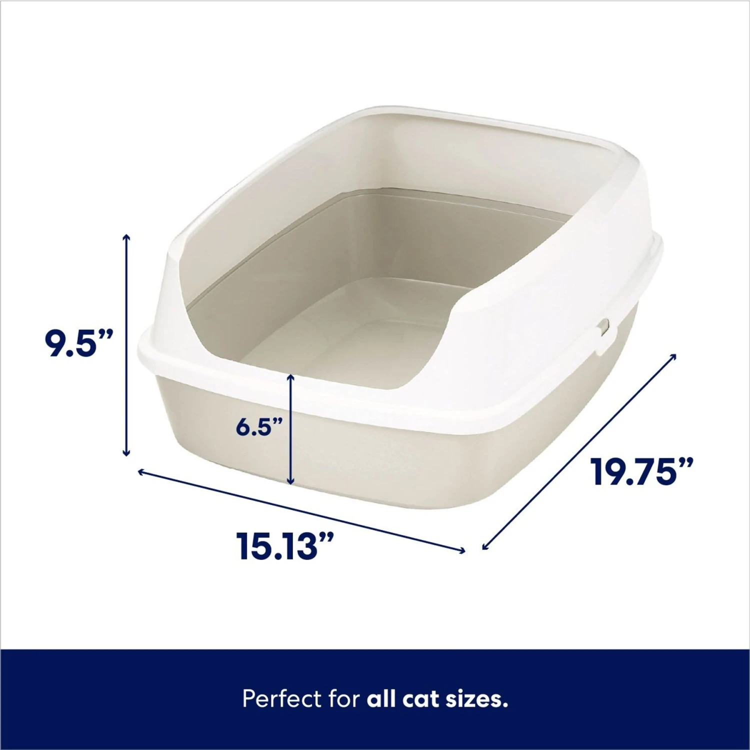Frisco Open Top Cat Litter Box With Rim, Large & Frisco Plastic Litter Scooper With Caddy 5 Frisco Open Top Cat Litter Box With Rim, Large & Frisco Plastic Litter Scooper With Caddy - Image 3