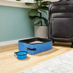 Frisco Travel Safety Dog & Cat Carrier & Pet Fit For Life Collapsible Portable Litter Box With Collapsible Bowl -Trixie || Catit || Nature's Miracle Shop 947670 PT5. AC SS1800 V1693602744