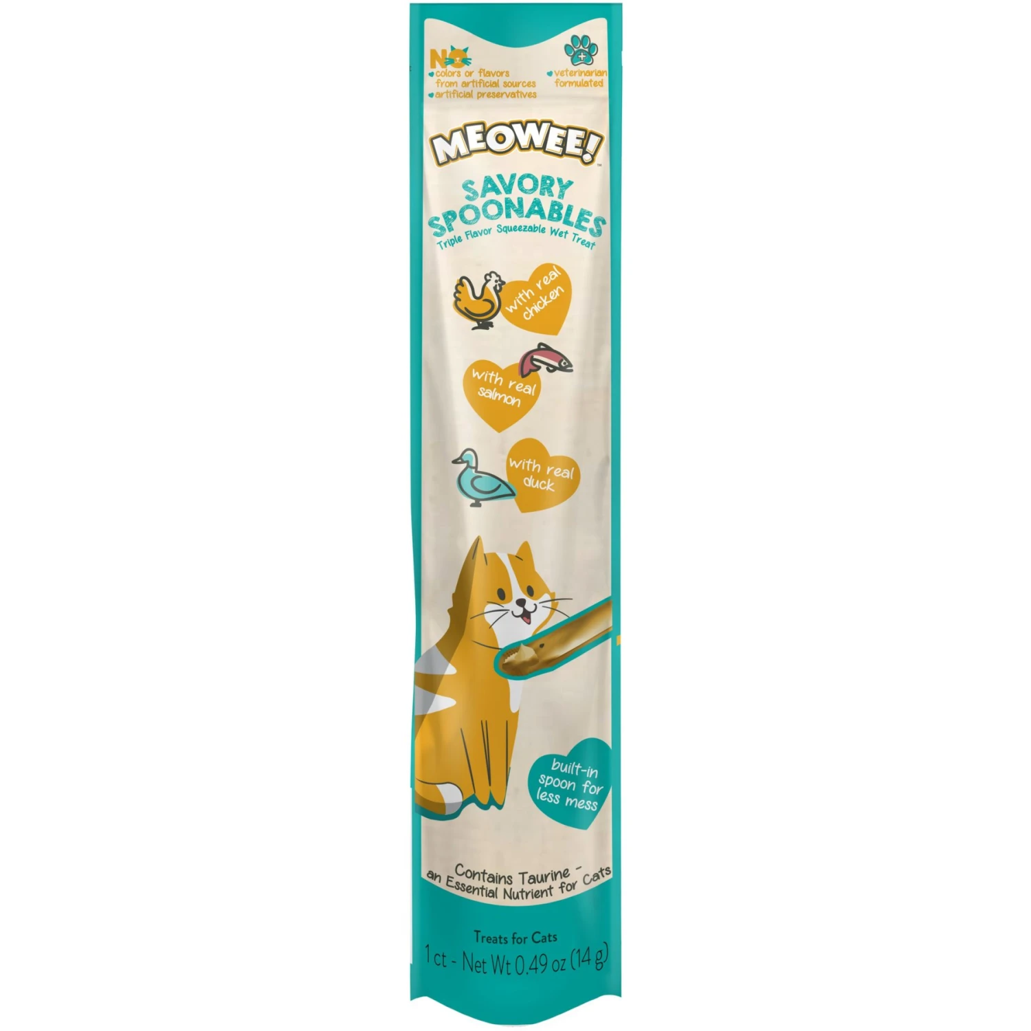 Meowee! Savory Spoonables Chicken, Salmon & Duck Lickable Cat Treat 3 Meowee! Savory Spoonables Chicken, Salmon & Duck Lickable Cat Treat
