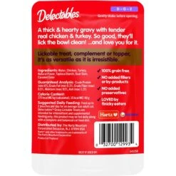 Hartz Delectables Gravy Non Seafood Chicken & Turkey Lickable Cat Treats, 1.4-oz Pouch, 1 Count -Trixie || Catit || Nature's Miracle Shop 965422 PT3. AC SS1800 V1695933091