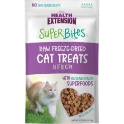 Health Extension Super Bites Beef Freeze-Dried Cat Treats, .75-oz Bag