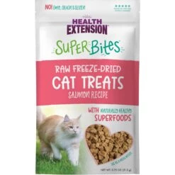 Health Extension Super Bites Salmon Freeze-Dried Cat Treats, .75-oz Bag