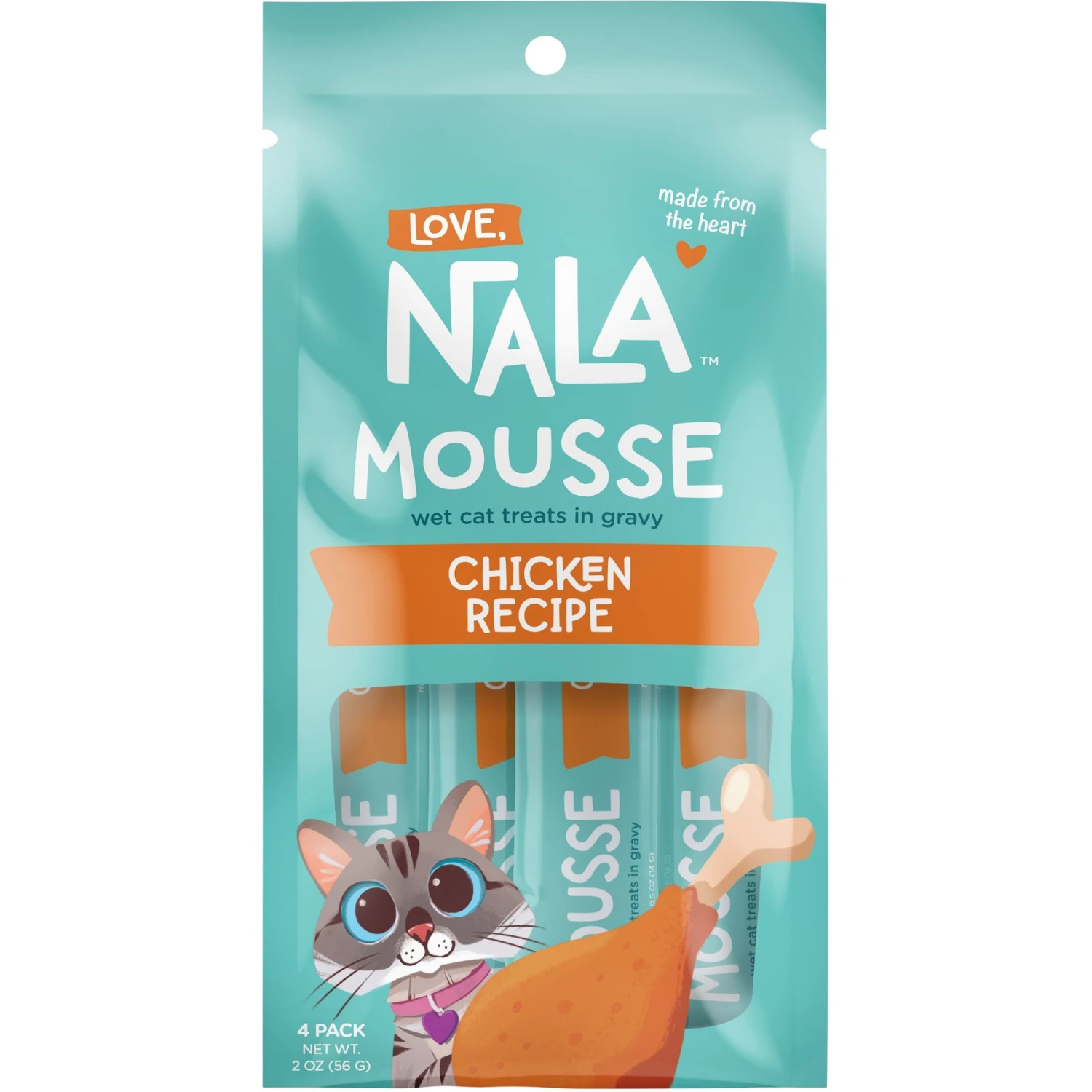 Love, Nala Chicken Recipe Mousse Cat Treats, 0.5-oz Tube, Case Of 4 3 Love, Nala Chicken Recipe Mousse Cat Treats, 0.5-oz Tube, Case Of 4