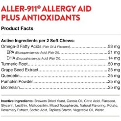 NaturVet Aller-911 Plus Antioxidants Soft Chews Allergy Supplement For Cats -Trixie || Catit || Nature's Miracle Shop 99408 PT7. AC SS1800 V1698693170