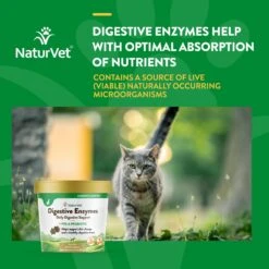 NaturVet Digestive Enzymes Plus Probiotic Soft Chews Digestive Supplement For Cats -Trixie || Catit || Nature's Miracle Shop 99410 PT3. AC SS1800 V1698696351