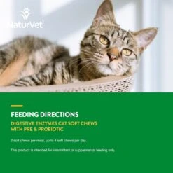 NaturVet Digestive Enzymes Plus Probiotic Soft Chews Digestive Supplement For Cats -Trixie || Catit || Nature's Miracle Shop 99410 PT6. AC SS1800 V1698696071