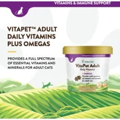 NaturVet VitaPet Adult Plus Omegas Soft Chews Multivitamin For Cats -Trixie || Catit || Nature's Miracle Shop 99415 PT2. AC SS1800 V1698692844