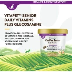 NaturVet VitaPet Senior Daily Vitamins Plus Glucosamine Cat Supplement 13 NaturVet VitaPet Senior Daily Vitamins Plus Glucosamine Cat Supplement -Trixie || Catit || Nature's Miracle Shop 99416 PT2. AC SS1800 V1698695815