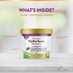 NaturVet VitaPet Senior Daily Vitamins Plus Glucosamine Cat Supplement 15 NaturVet VitaPet Senior Daily Vitamins Plus Glucosamine Cat Supplement -Trixie || Catit || Nature's Miracle Shop 99416 PT4. AC SS1800 V1698694351